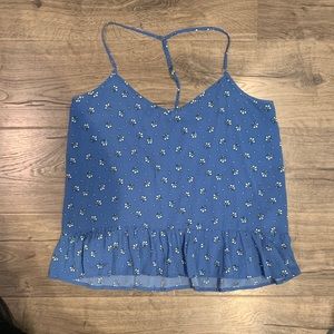 Blue floral tank